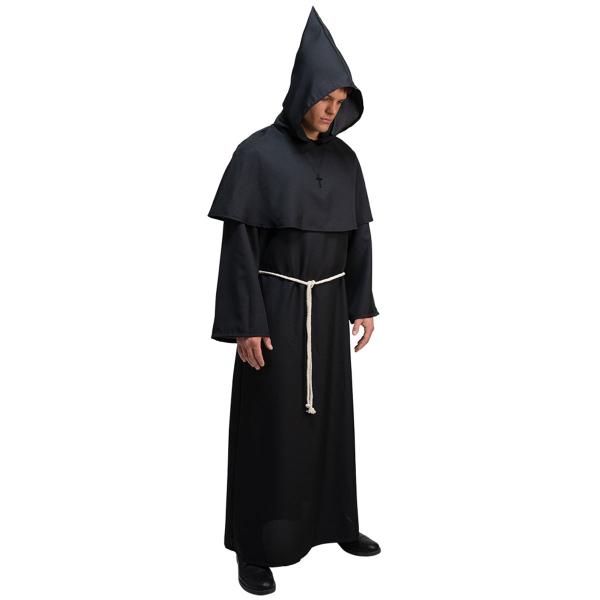 Middelalder Munk Sort Kostume