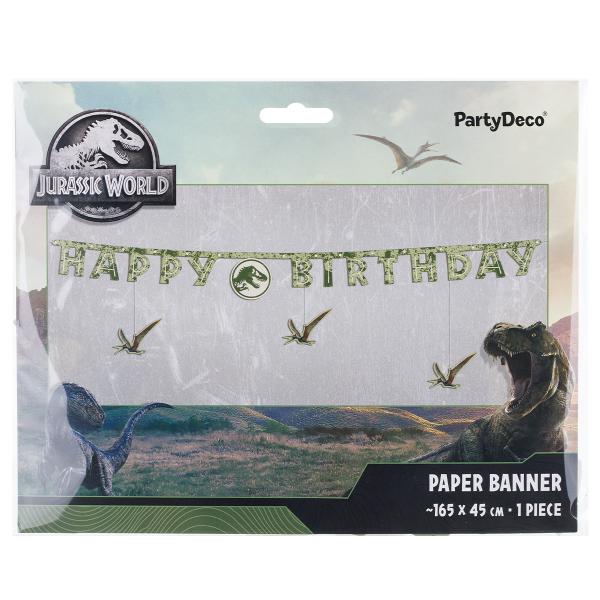 Jurassic World Happy Birthday Guirlande 165 x 45 cm