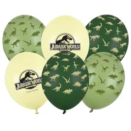 Jurassic World Latexballoner 30 cm 6-pak