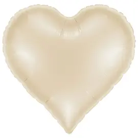 Folieballon Hjerte Satin Cream 37 x 36 cm