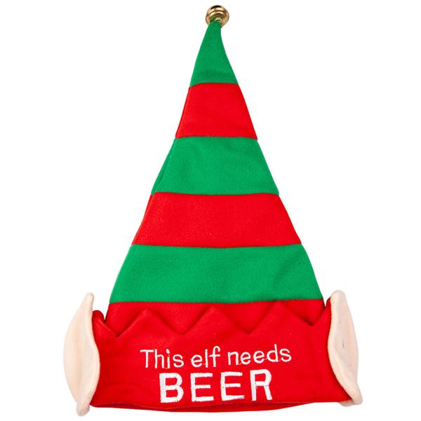 Nissehue med Ører This Elf Needs Beer