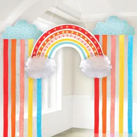 Rainbow Retro H&aelig;ngende Dekoration