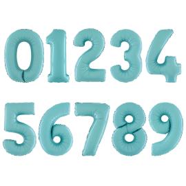 Talballon Pastelbl&aring; 66 cm