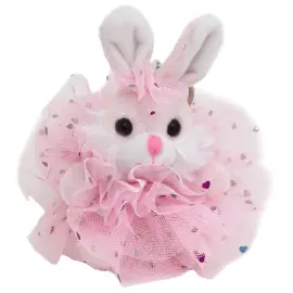 N&oslash;glering Kanin med Lyser&oslash;d Nederdel 9 cm