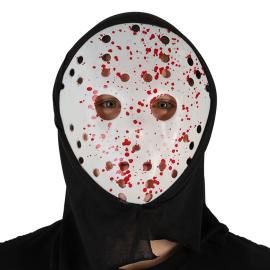 Blodig Hockeymaske med H&aelig;tte