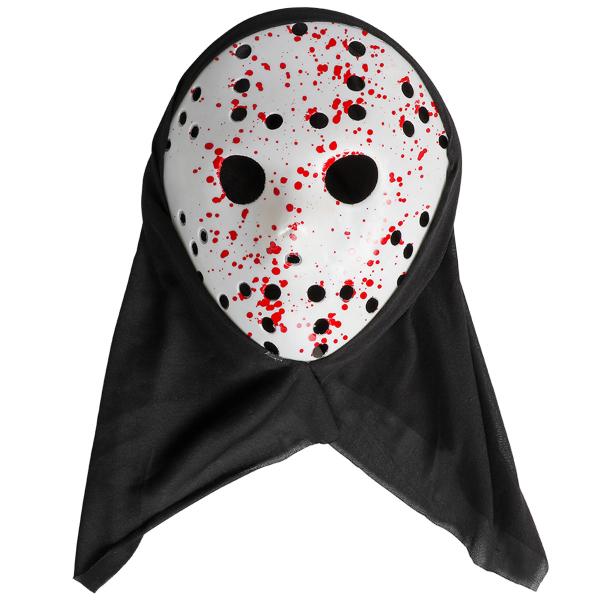 Blodig Hockeymaske med Hætte