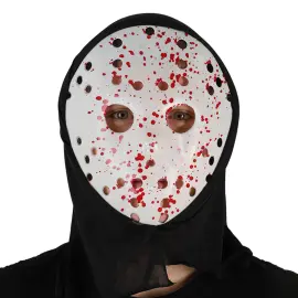 Blodig Hockeymaske med H&aelig;tte