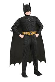 Muskuløs Batman Børnekostume Deluxe Large