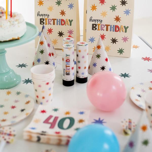 Servietter med Stjerner 40 år 20-pak