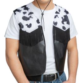 Cowboyvest med Kumønster