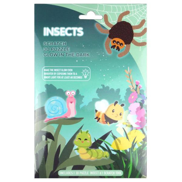3D Skrabe Puslespil Insekter