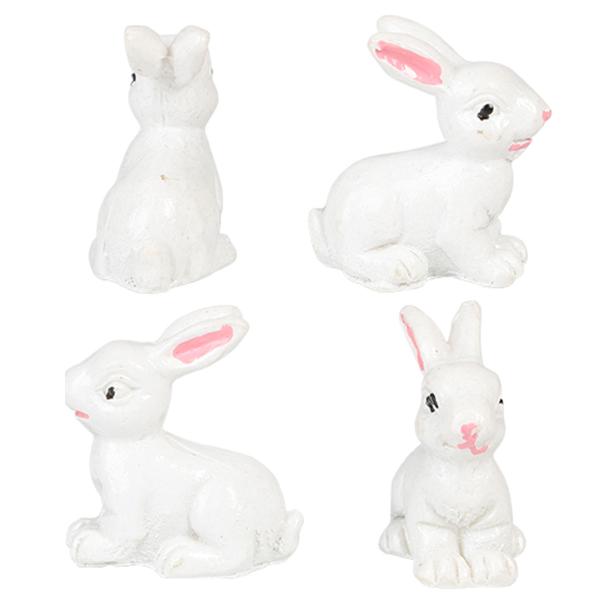 Kanin Hvid 3 cm 4-pak