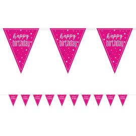 Happy Birthday Vimpelguirlande Cerise 2,74 m