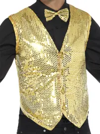 Glitrende Pailletvest Guld