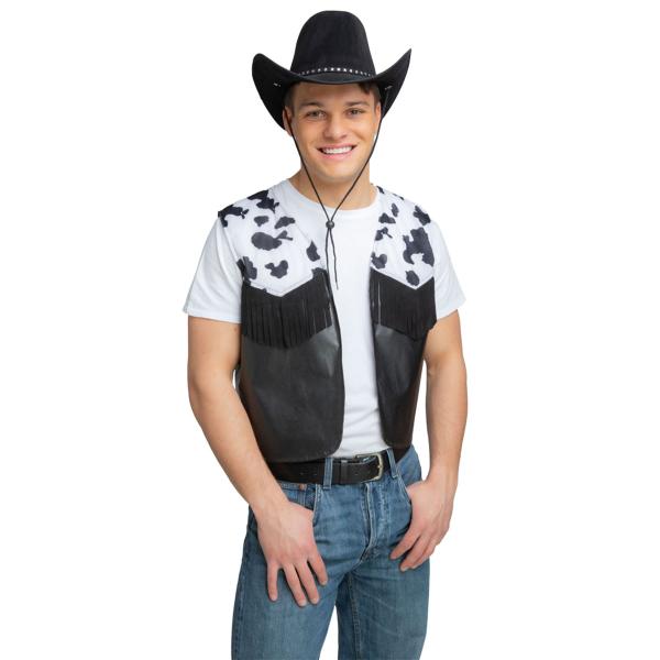 Cowboyvest med Kumønster