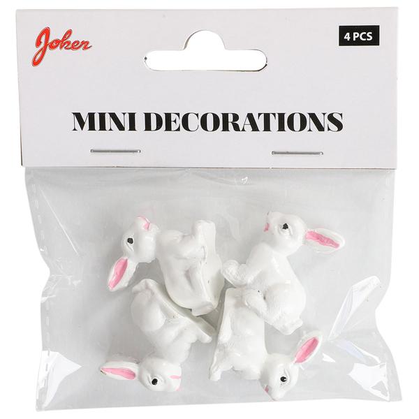 Kanin Hvid 3 cm 4-pak