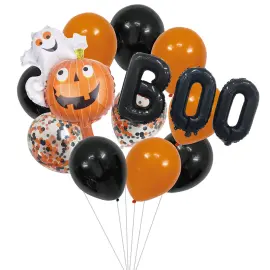 Ballons&aelig;t Halloween BOO Orange/Sort