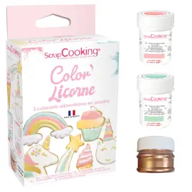 Pulverfarve Sæt Unicorn ScrapCooking