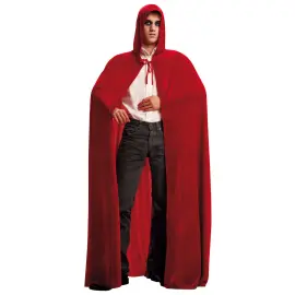 Cape med Hætte Rød
