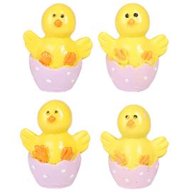 Kylling i Halvt &AElig;ggeskal 3x4 cm 4-pak