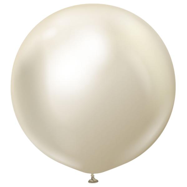 Premium Gigantiske Latexballoner Chrome White