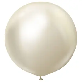 Premium Gigantiske Latexballoner Chrome White