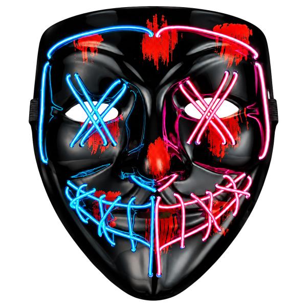 LED Maske Blå/Pink