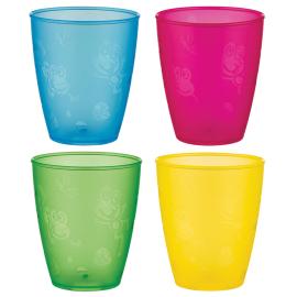 Plastglas Frøer 300 ml 4-pak