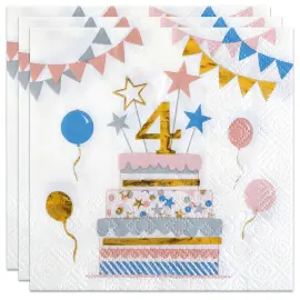 Kaffeservietter 4 &Aring;r Kitty Party