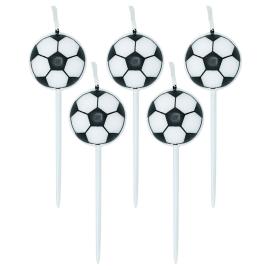 Kagelys Fodbold 2,4 cm 5-pak