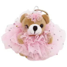 N&oslash;glering Bj&oslash;rn med Lyser&oslash;d Nederdel 9 cm