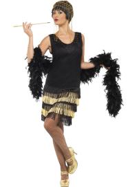 20'er Flapper Kjole Kostume Large