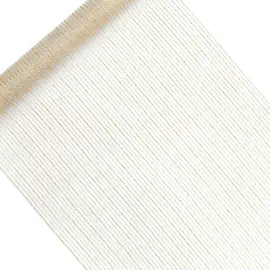 Glitrende Organzastof Guldstriber