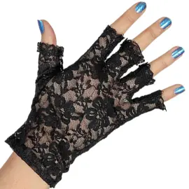 Fingerl&oslash;se Blondehandsker Sort