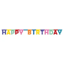 Happy Birthday Guirlande Farve Mix
