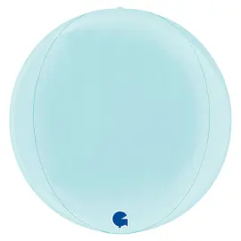 Globe Folieballon Pastel Blå
