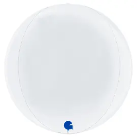 Globe Folieballon Hvid