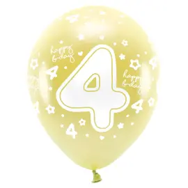 Balloner Metallic Guld Happy B-day 4