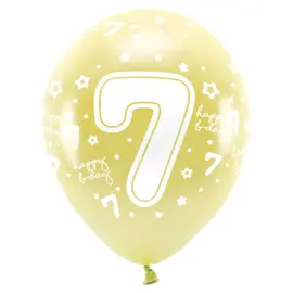 Balloner Metallic Guld Happy B-dag 7