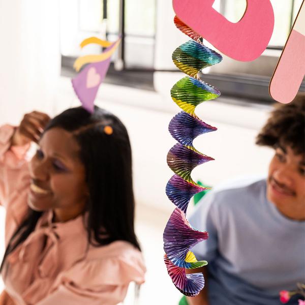 Virvateller Farverige 60 cm 4-pak