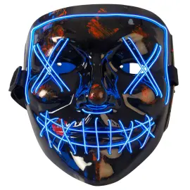 Skr&aelig;kmaske med LED Sort/Bl&aring;