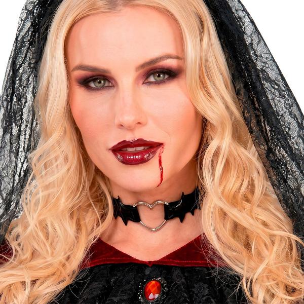 Choker Hjerte og Flagermusvinger Sort