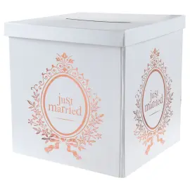 Kort&aelig;ske Just Married Rosaguld