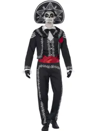 Day of the Dead Kostume Senor Bones Kostume X-Large