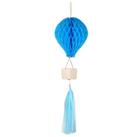 DIY Hængende Honeycomb Blå Luftballon