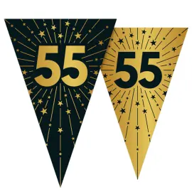 Vimpelguirlande med Stjerner og Tallet 55