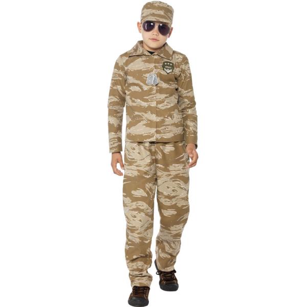 Desert Soldat Børnekostume