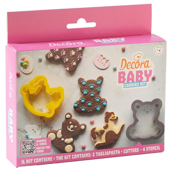 Bjørn/Gyngehest Småkageudstikkere/Bageskabeloner 6-pak