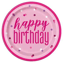 Happy Birthday Tallerkener Pink