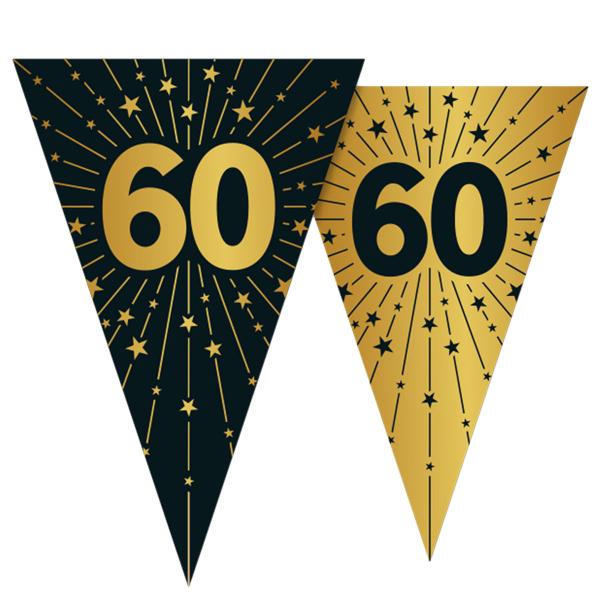 Vimpelguirlande med Stjerner og Tallet 60